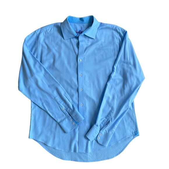 ROBERT GRAHAM Knowledge Wisdom Truth Button Down Shirt Blue Men's 2XL/2TG - Picture 2 of 16